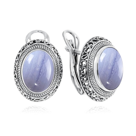 Купить оптом серьги из серебра с агатами 2310390927-84 от Krasnoe