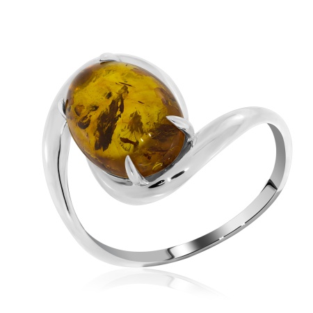 Купить оптом кольцо из серебра с янтарём 1340481827 от Krasnoe