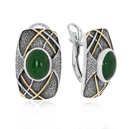 Купить оптом серьги из серебра с агатами 2317392400-60 от Krasnoe