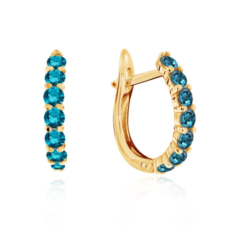 Купить оптом серьги из серебра с топазами 2320071319-76 от Krasnoe