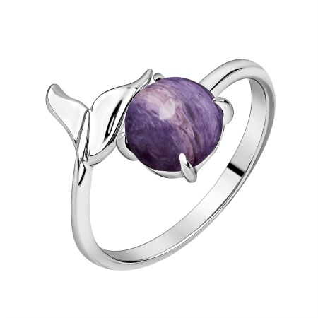Купить оптом кольцо из серебра с чароитом 1340465412 от Krasnoe