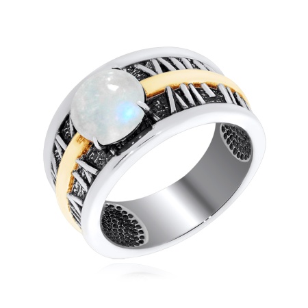 Купить оптом кольцо из серебра с лунным камнем 1317931754 от Krasnoe