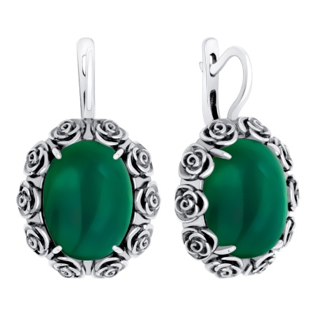 Купить оптом серьги из серебра с агатами 2310395718-60 от Krasnoe