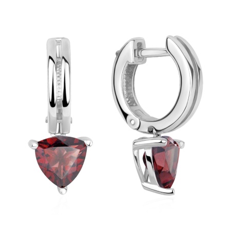 Купить оптом серьги из серебра с гранатами 2340155540 от Krasnoe