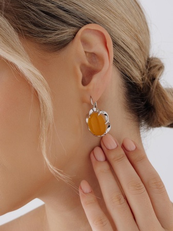 Купить оптом серьги из серебра с агатами 2340395808-1-50 от Krasnoe