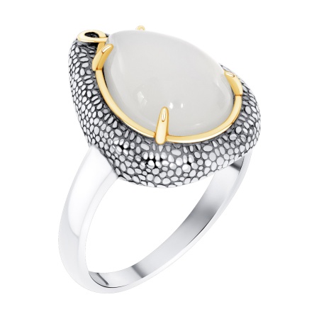 Купить оптом кольцо из серебра с лунным камнем 1317935803 от Krasnoe