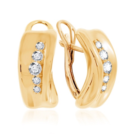 Купить оптом серьги из серебра с фианитами 2320201157л от Krasnoe