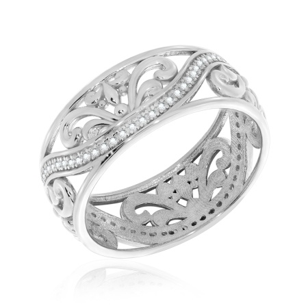 Купить оптом кольцо из серебра с фианитами 1340201362л-190 от Krasnoe
