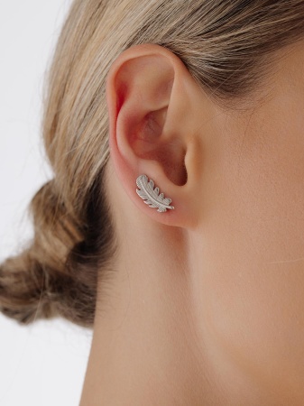 Купить оптом серьги из серебра без вставок 2340405413 от Krasnoe