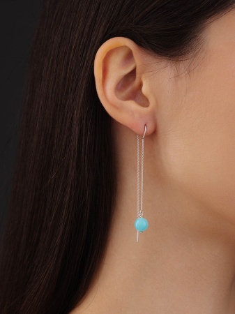 Купить оптом серьги из серебра с агатами 2340390710-6-77 от Krasnoe