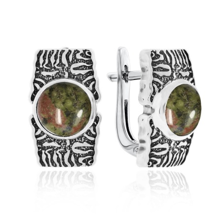 Купить оптом серьги из серебра с яшмой 2310302391 от Krasnoe