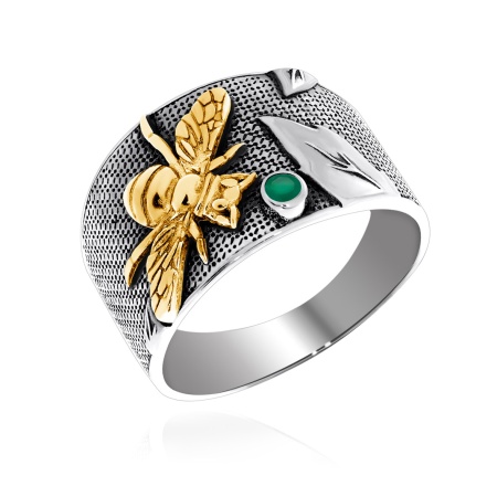 Купить оптом кольцо из серебра с агатом 1317391771-60 от Krasnoe