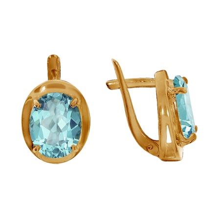 Купить оптом серьги из серебра с кварцем 2320180029-79 от Krasnoe