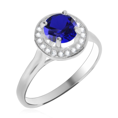 Купить оптом кольцо из серебра с ситаллом и фианитами 1340880105-82 от Krasnoe