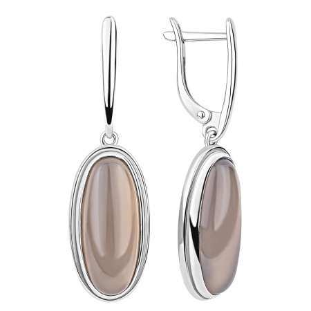 Купить оптом серьги из серебра с агатами 2340395162-21 от Krasnoe