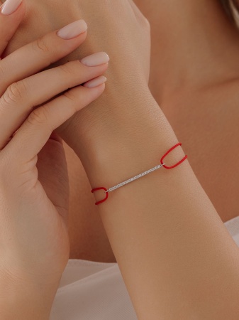 Купить оптом браслет из серебра с фианитами 4340202741 от Krasnoe