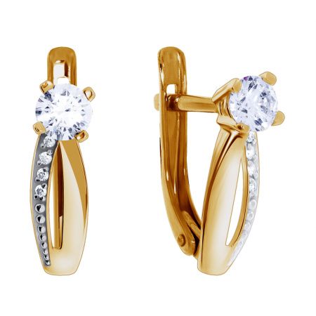 Купить оптом серьги из серебра с фианитами 2329200197 от Krasnoe