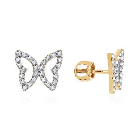 Купить оптом пусеты из серебра с фианитами 2329204820л от Krasnoe