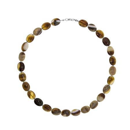 Купить оптом колье из серебра с агатами 8340396140-45-40 от Krasnoe