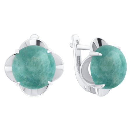 Купить оптом серьги из серебра с амазонитами 2340375782 от Krasnoe
