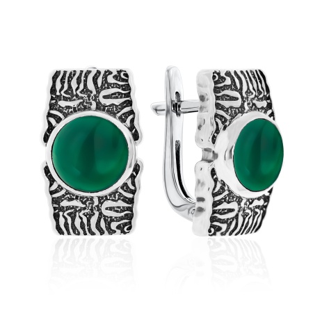 Купить оптом серьги из серебра с агатами 2310392391-60 от Krasnoe