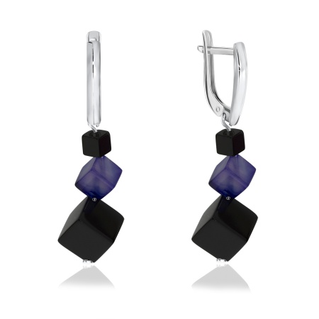 Купить оптом серьги из серебра с агатами 2340390646 от Krasnoe