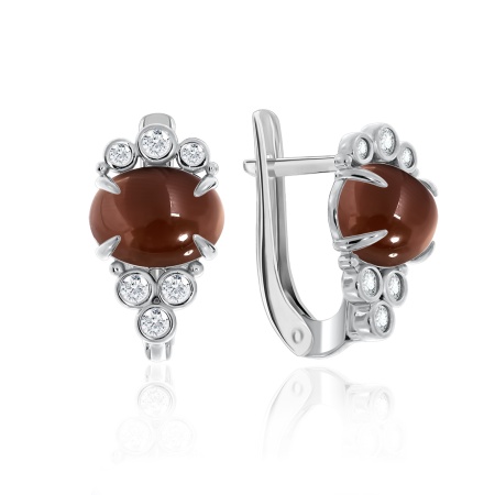 Купить оптом серьги из серебра с топазами и фианитами 2340100971л от Krasnoe