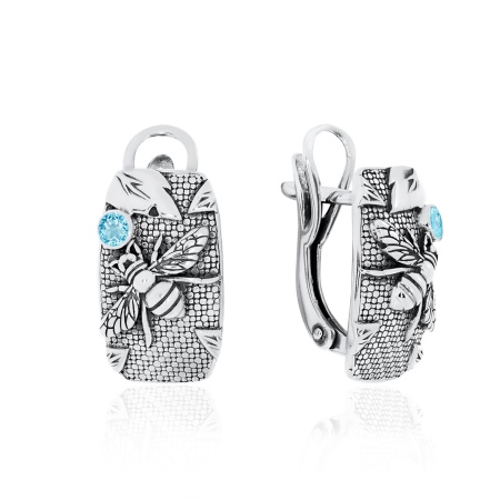 Купить оптом серьги из серебра с топазами 2310071771 от Krasnoe