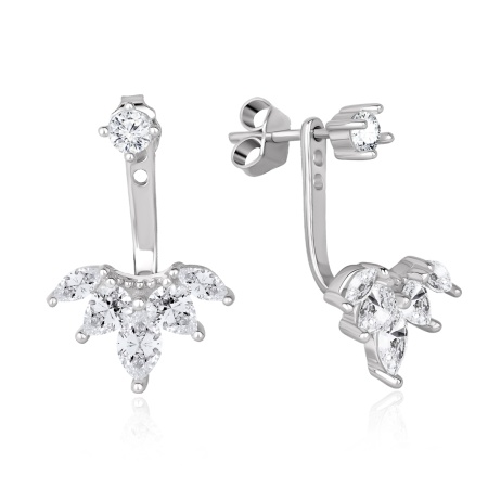 Купить оптом серьги из серебра с фианитами 2340205392 от Krasnoe