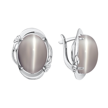 Купить оптом серьги из серебра с кошачий глазами 2340261775 от Krasnoe