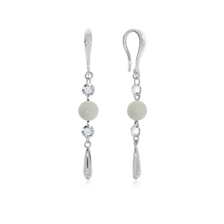 Купить оптом серьги из серебра с опалами и фианитами 2340340797-10 от Krasnoe