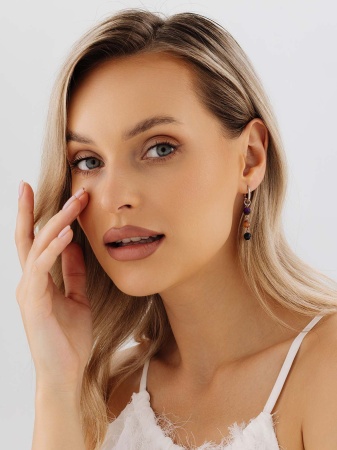 Купить оптом серьги из серебра с агатами 2340395877-1 от Krasnoe