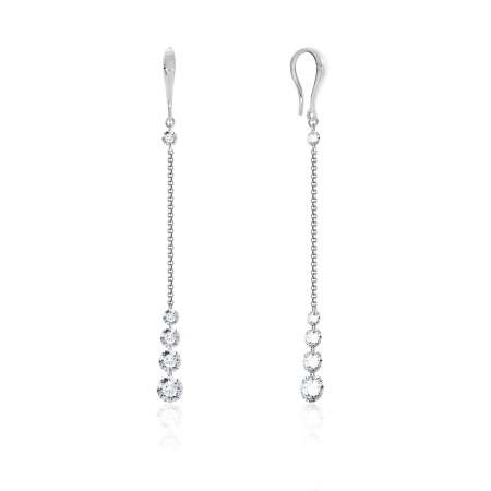 Купить оптом серьги из серебра с фианитами 2340200633 от Krasnoe