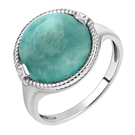 Купить оптом кольцо из серебра с амазонитом 1340375152 от Krasnoe