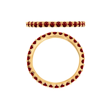 Купить оптом кольцо из серебра с гранатами 1320151315-165 от Krasnoe