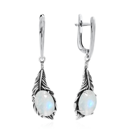 Купить оптом серьги из серебра с лунным каменем 2310931601-1 от Krasnoe