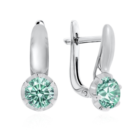 Купить оптом серьги из серебра с муассанитами 2340970481-78 от Krasnoe