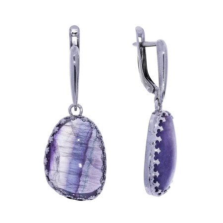 Купить оптом серьги из серебра с флюоритами 2340574264 от Krasnoe