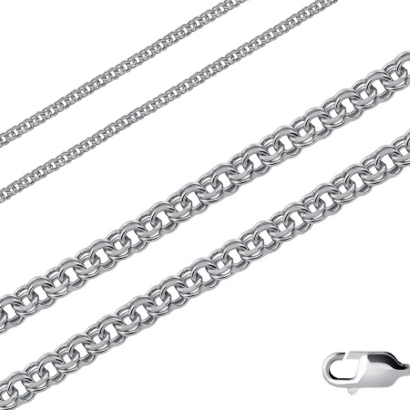 Купить оптом цепь из серебра без вставок 366705079065 от Krasnoe