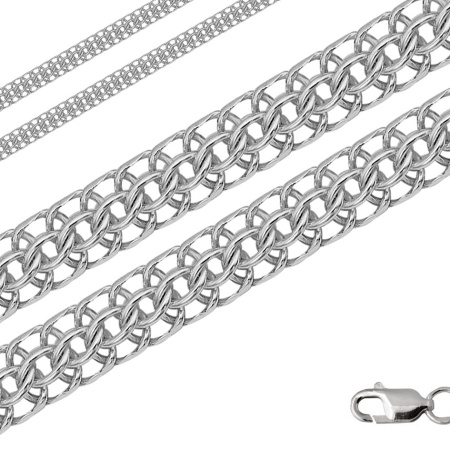 Купить оптом цепь из серебра без вставок 366005042055 от Krasnoe