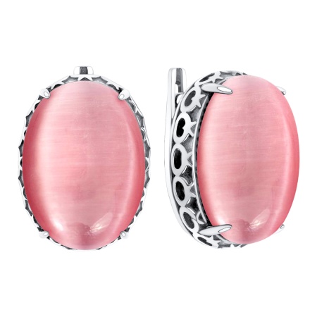 Купить оптом серьги из серебра с кошачий глазами 2340265721-30 от Krasnoe