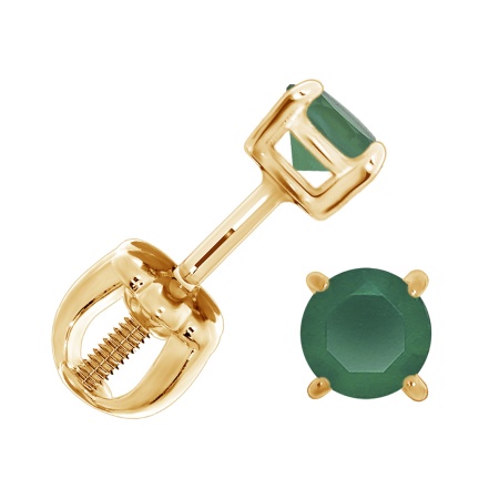 Купить оптом пусеты из серебра с агатами П320390140-60 от Krasnoe