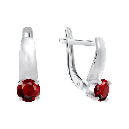 Купить оптом серьги из серебра с гранатами 2340150255 от Krasnoe