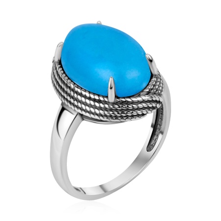 Купить оптом кольцо из серебра с бирюзой 1310Б26374 от Krasnoe