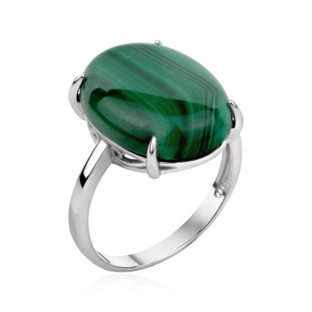 Купить оптом кольцо из серебра с малахитом 1340386656 от Krasnoe
