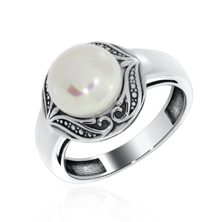 Купить оптом кольцо из серебра с жемчугом 1310050866 от Krasnoe