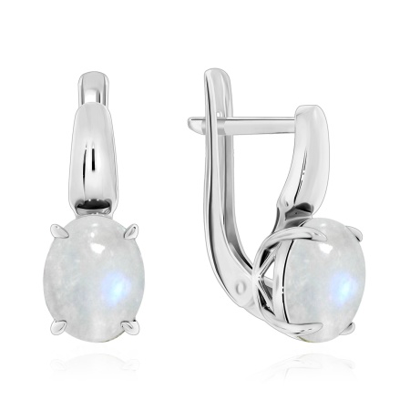 Купить оптом серьги из серебра с лунным камнем 2340930045 от Krasnoe