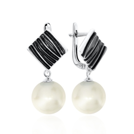 Купить оптом серьги из серебра с жемчугами 2348241397 от Krasnoe
