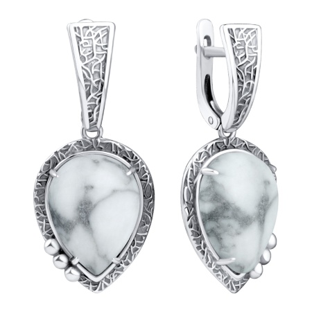 Купить оптом серьги из серебра с кахолонгами 2310К05788 от Krasnoe