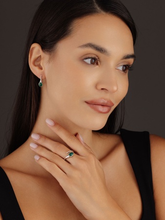 Купить оптом серьги из серебра с агатами 2340395035-60 от Krasnoe